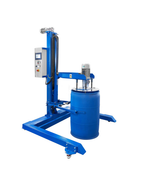 Mieszalnik stacjonarny uniwersalny MSU-1000 (do IBC 600/800/1000 l i beczek 80–220 l, system szybkiej wymiany mieszadeł)